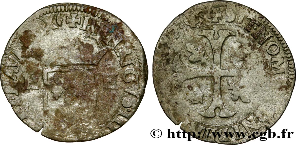 HENRY IV Douzain aux deux H, 2e type 1597 Aix-en-Provence BC