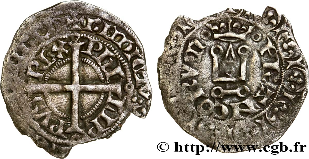 PHILIPPE VI DE VALOIS Gros à la couronne n.d. s.l. TB+
