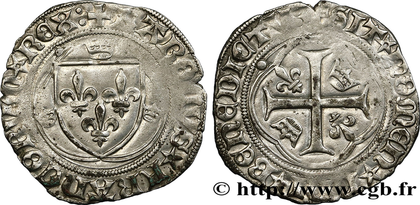 CHARLES VIII Blanc à la couronne n.d. Paris MBC