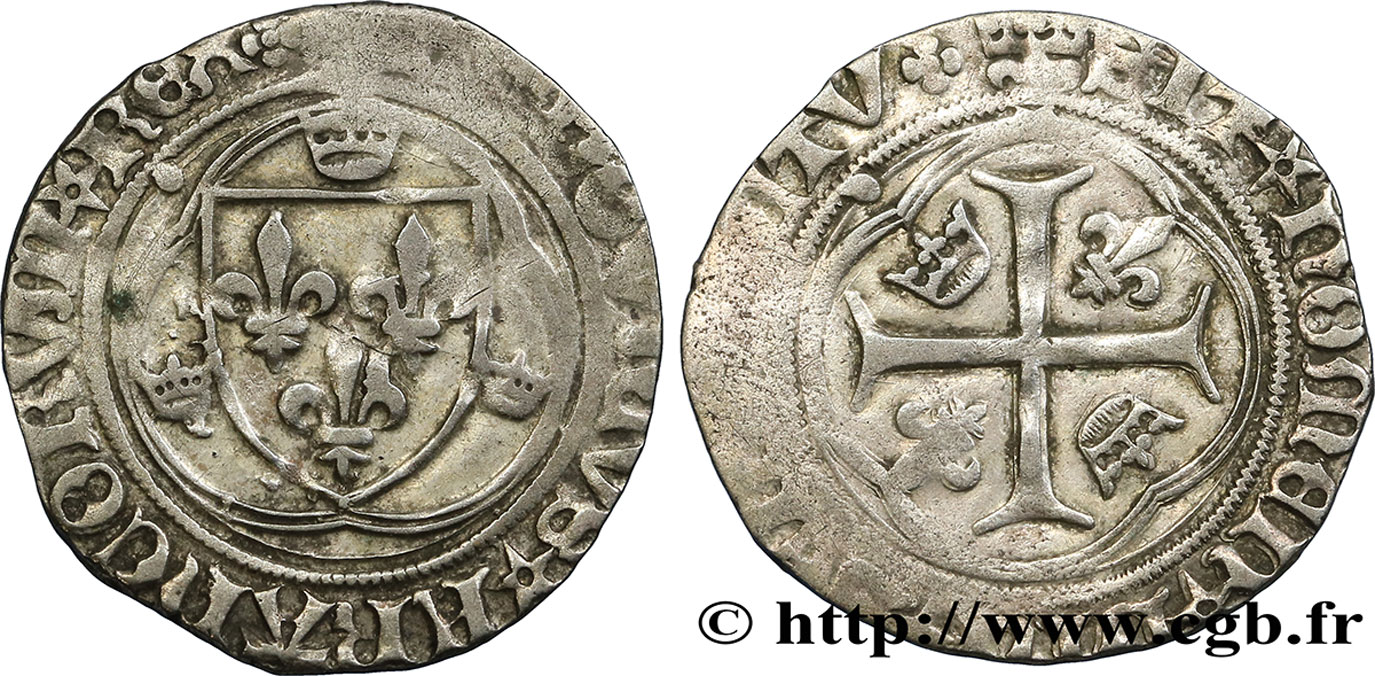 LOUIS XII LE PÈRE DU PEUPLE Douzain ou grand blanc à la couronne n.d. Saint-Lô TB+