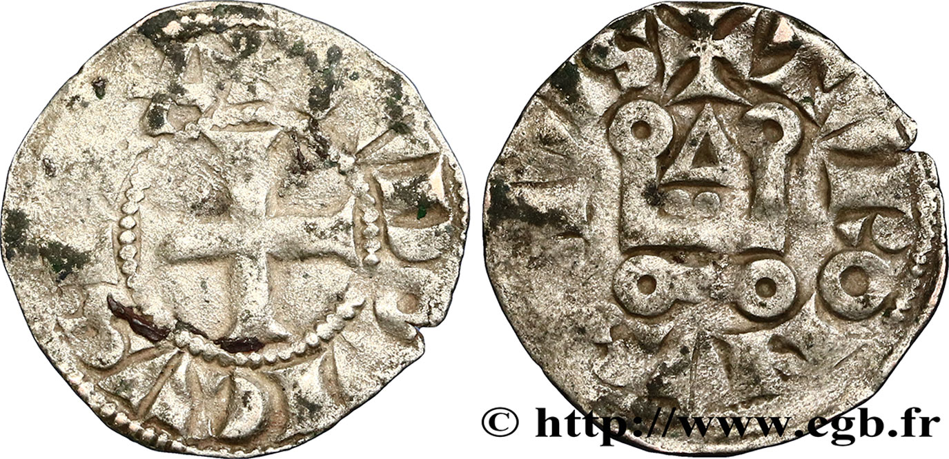 LOUIS IX DIT  SAINT LOUIS  Denier tournois n.d. s.l. TB/TB+