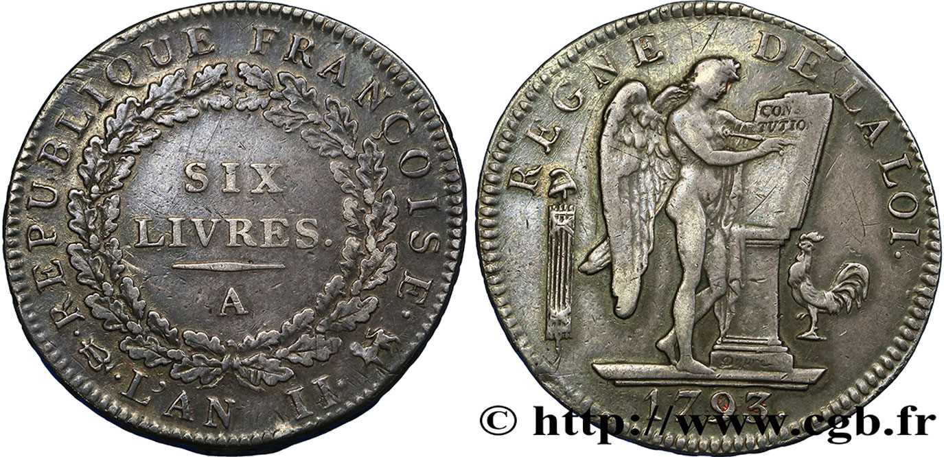 LA CONVENTION Six livres dit  au génie  1793 Paris TTB