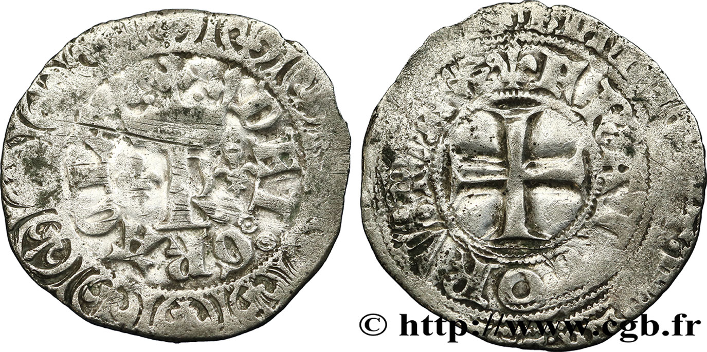 CHARLES V LE SAGE Blanc au K 20/04/1365   TB/B