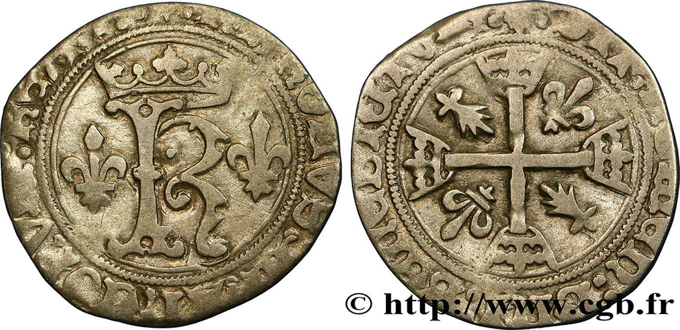 CHARLES VIII Karolus de Bretagne après 1491 Nantes ou Rennes TTB
