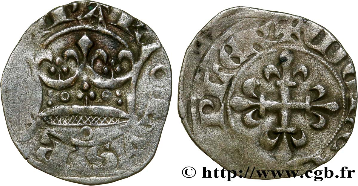 CHARLES IV LE BEL Double parisis n.d. s.l. TB+