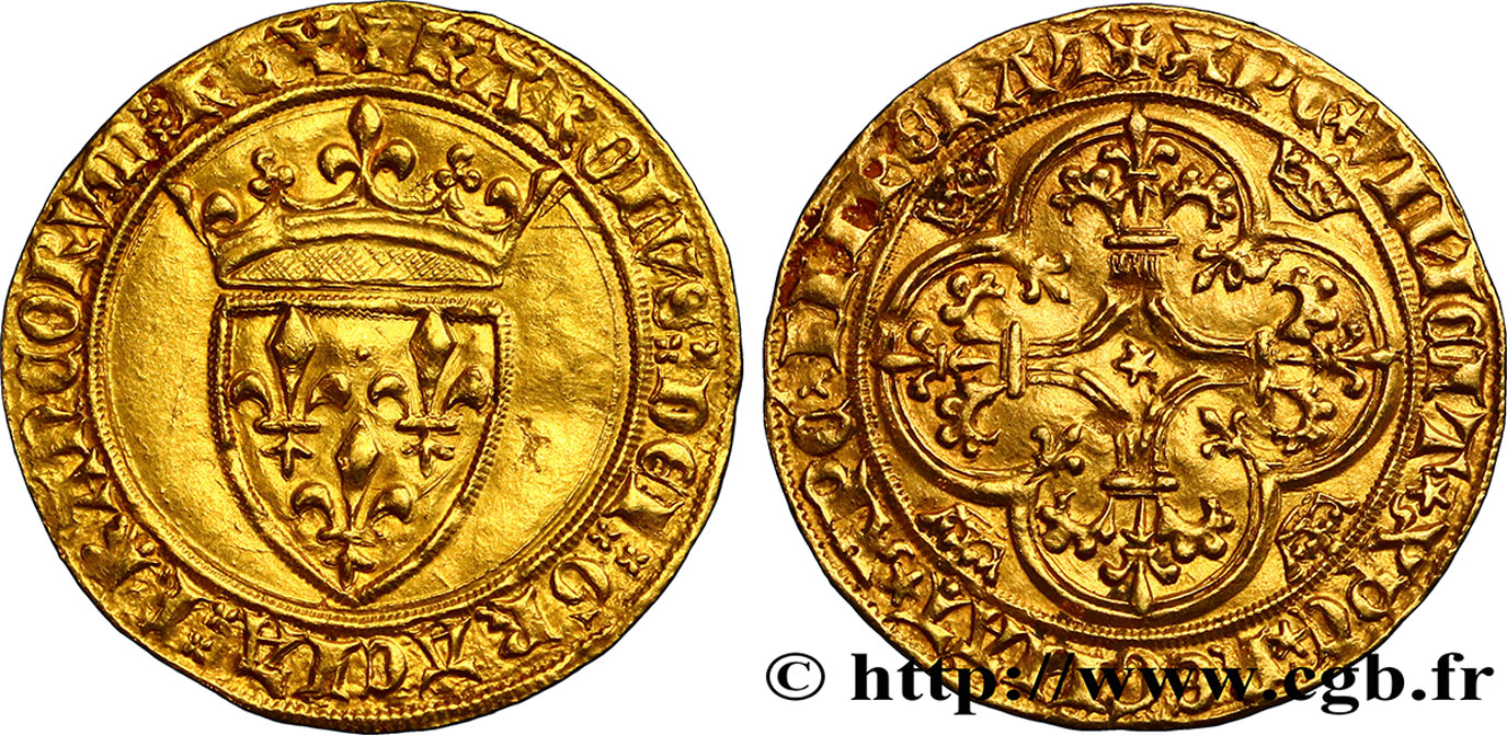 CHARLES VI LE FOU OU LE BIEN AIMÉ Écu d&nbsp;or à la couronne n.d. Paris SUP