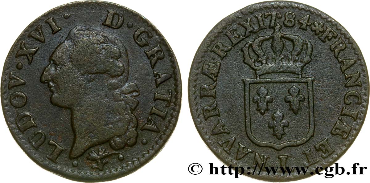 LOUIS XVI Sol dit  à l écu  1784 Bayonne TTB