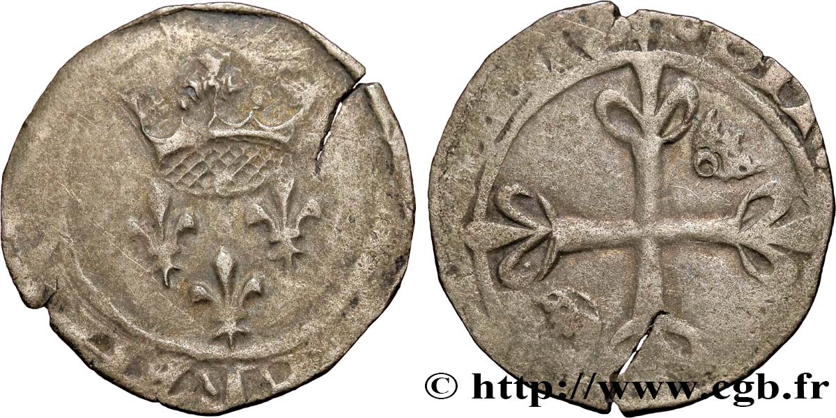 CHARLES, REGENCY - COINAGE WITH THE NAME OF CHARLES VI Gros dit  florette  n.d. s.l. RC+