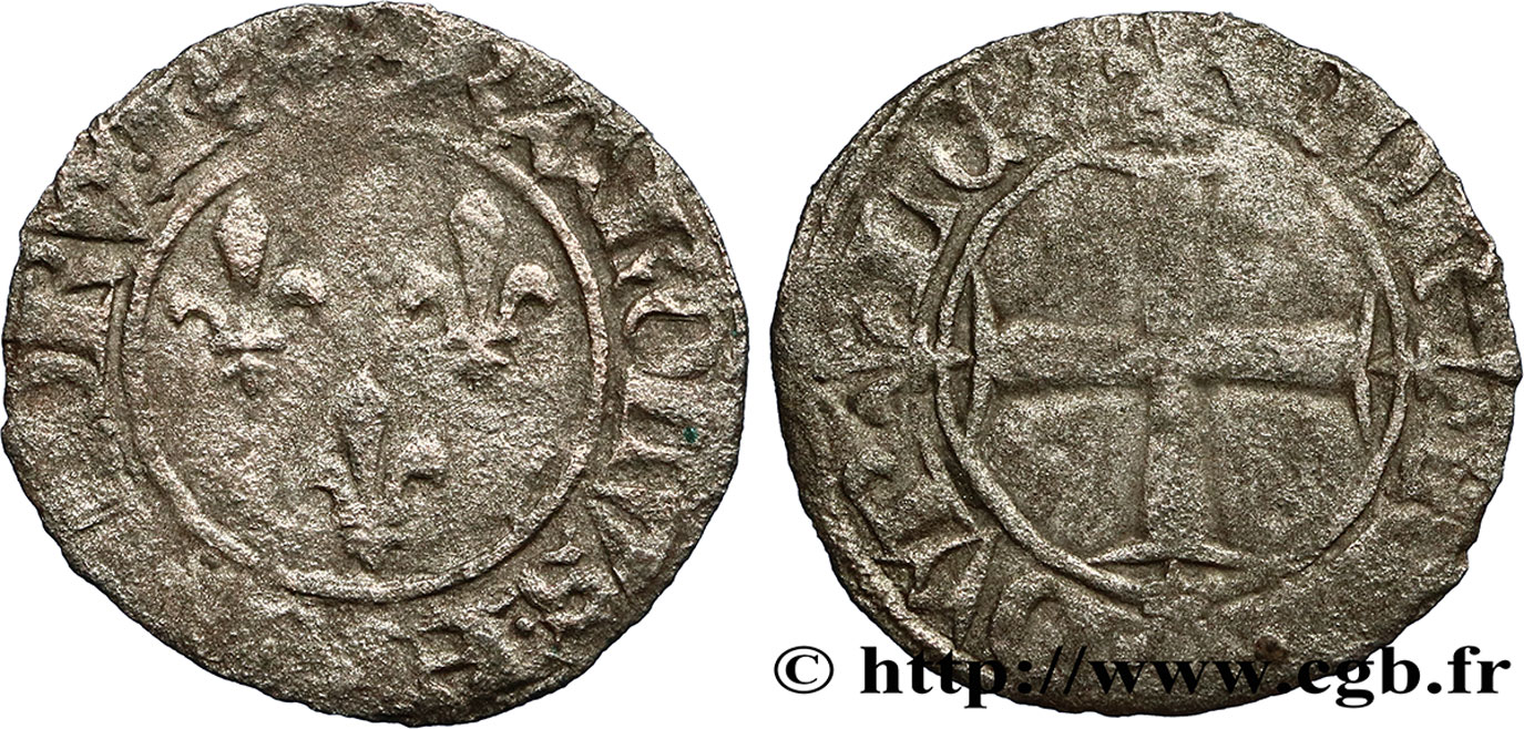 CHARLES VI LE FOU OU LE BIEN AIMÉ Double tournois n.d. Atelier indéterminé B+