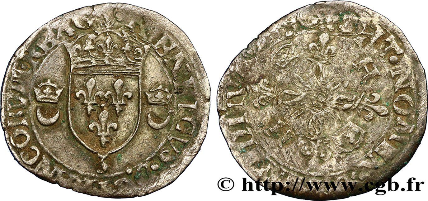 HENRI II Douzain aux croissants n.d. Grenoble TB+/B