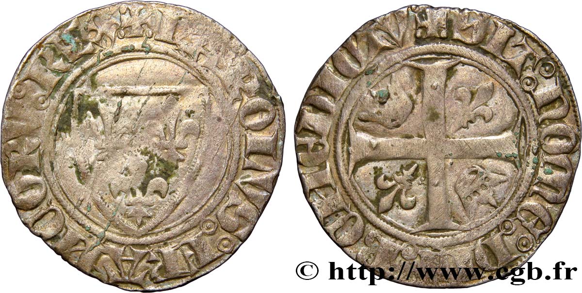 CHARLES VI LE FOU OU LE BIEN AIMÉ Blanc dit &nbsp;guénar&nbsp; n.d. s.l. TB+