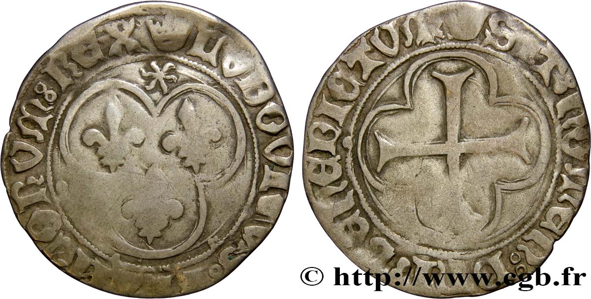 LOUIS XI LE PRUDENT Blanc au soleil n.d. Tournai TB+