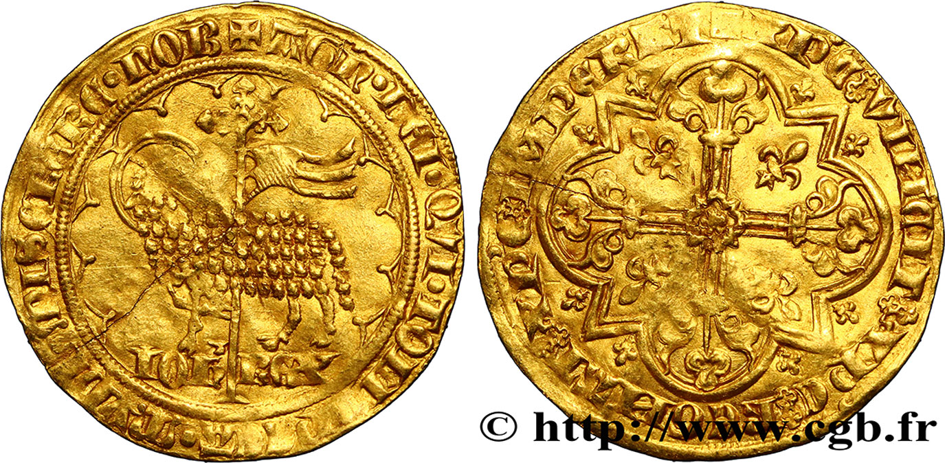 JOHANN II  THE GOOD  Mouton d or 17/01/1355  SS