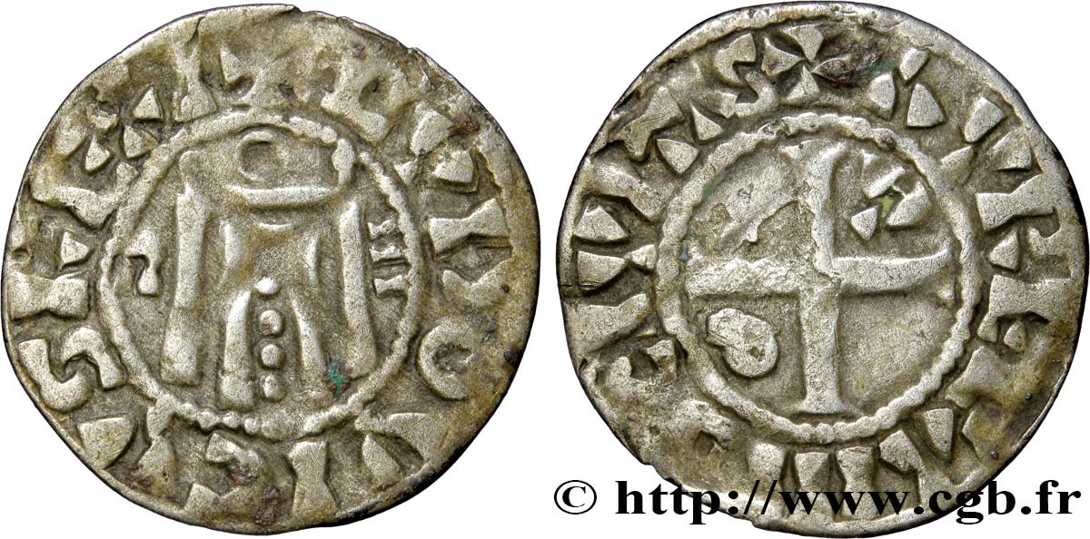 LOUIS VI LE GROS Denier n.d. Orléans TTB