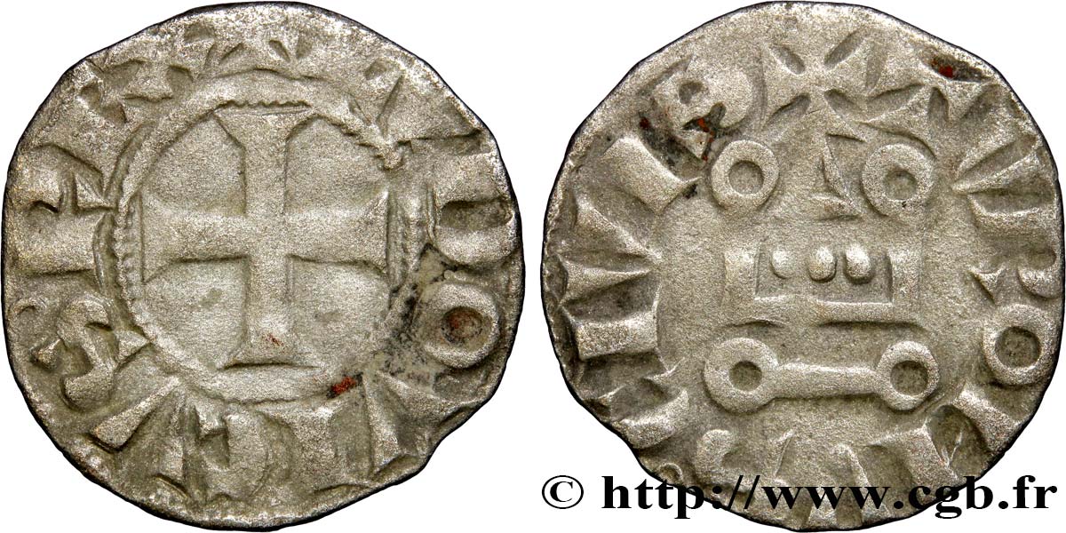 LOUIS IX DIT &nbsp;SAINT LOUIS&nbsp; Denier tournois n.d. s.l. TB+/TTB