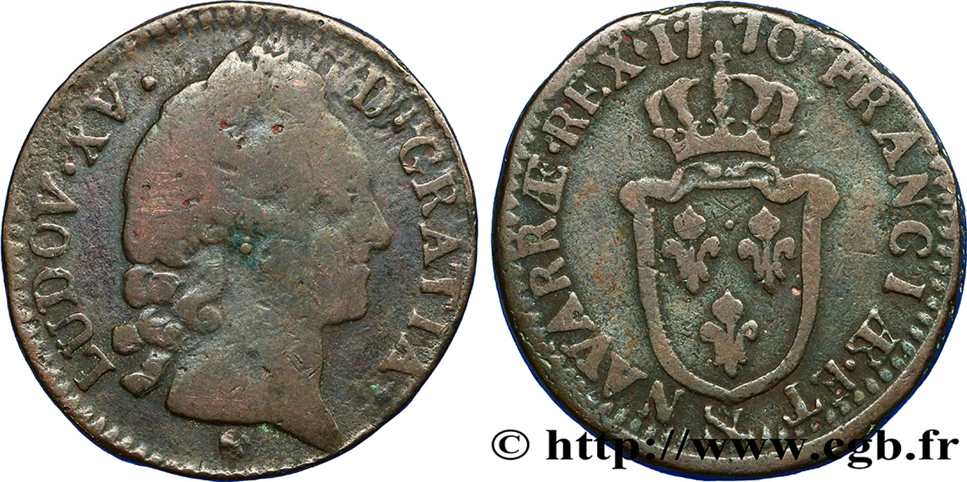 LOUIS XV DIT LE BIEN AIMÉ Sol d Aix 1770 Aix-en-Provence TB/TB+