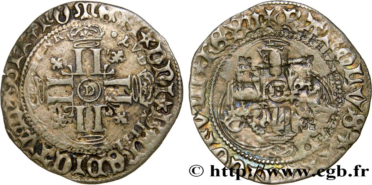 LOUIS XIV LE GRAND OU LE ROI SOLEIL Quinzain aux huit L, incus n.d. Lyon TTB