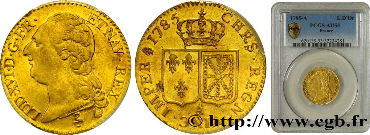 LOUIS XVI Louis d or dit  aux écus accolés  1785 Paris EBC