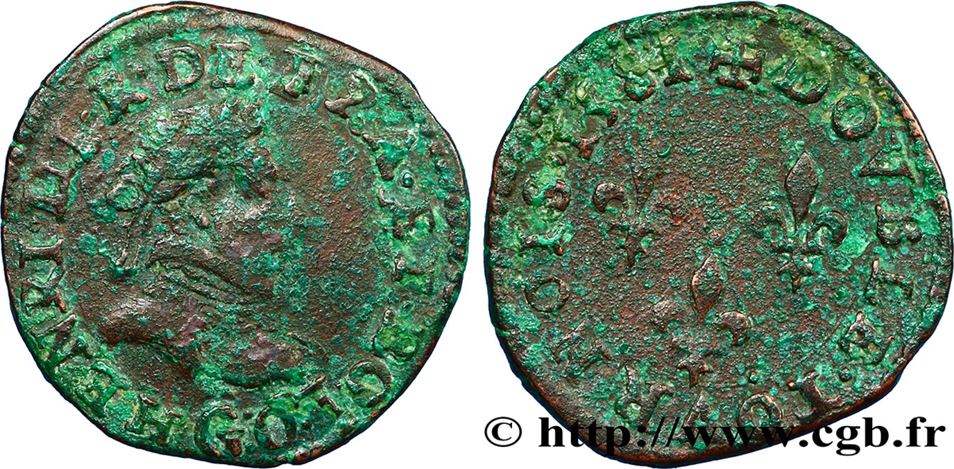 HENRI III Double tournois 1581 Poitiers TB+