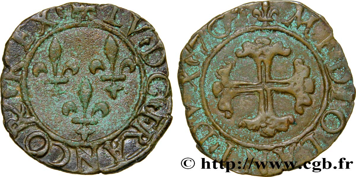 ITALIE - DUCHÉ DE MILAN - LOUIS XII Trillina ou 3 denari n.d. Milan TTB+/TTB