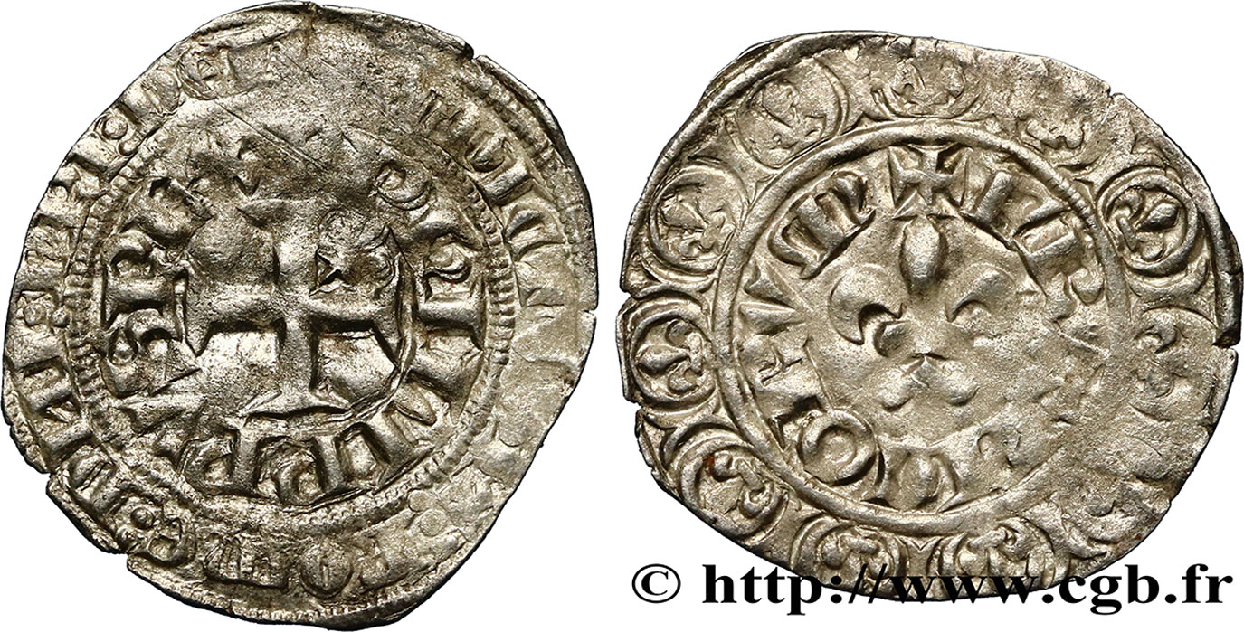 PHILIPPE VI DE VALOIS Gros à la fleur de lis n.d. s.l. TB+