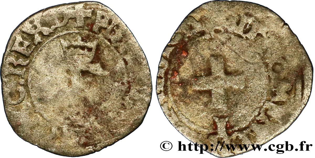 FRANCOIS I Liard à la croisette, dit  à l F  n.d. Limoges VG