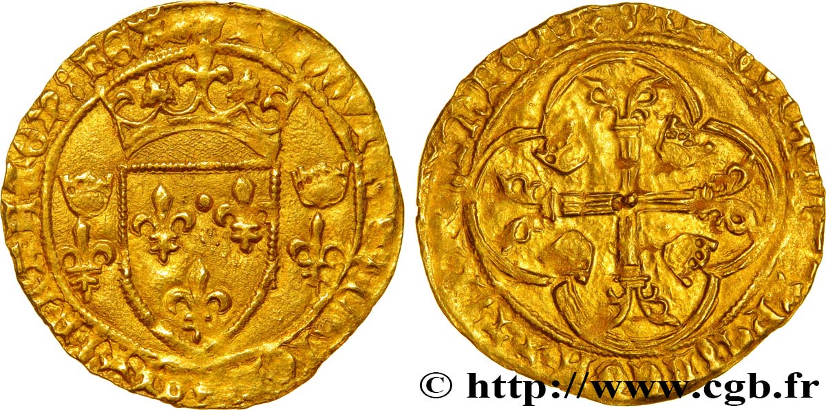 LOUIS XI THE  CAUTIOUS  Écu d or à la couronne ou écu neuf n.d. Montpellier XF