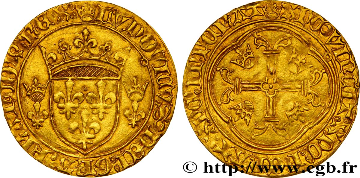LOUIS XI LE PRUDENT Écu d or à la couronne ou écu neuf 31/12/1461 Toulouse TTB