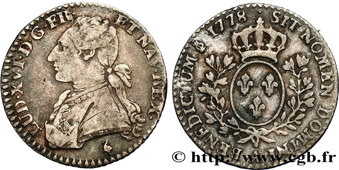 LOUIS XVI Dixième d&nbsp;écu aux branches d&nbsp;olivier 1778 Paris TB+