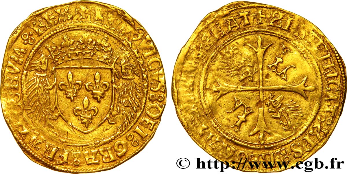 LOUIS XII  Écu d or aux porcs-épics n.d. Troyes q.BB
