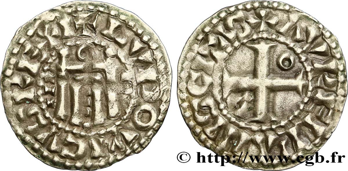 LOUIS VI LE GROS Denier n.d. Orléans TTB+
