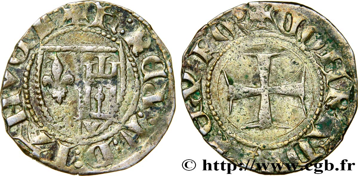 ITALY - CITY OF GENOA - CHARLES VI  THE MAD  OR  THE WELL-BELOVED  Petachina c. 1400 Gênes VF