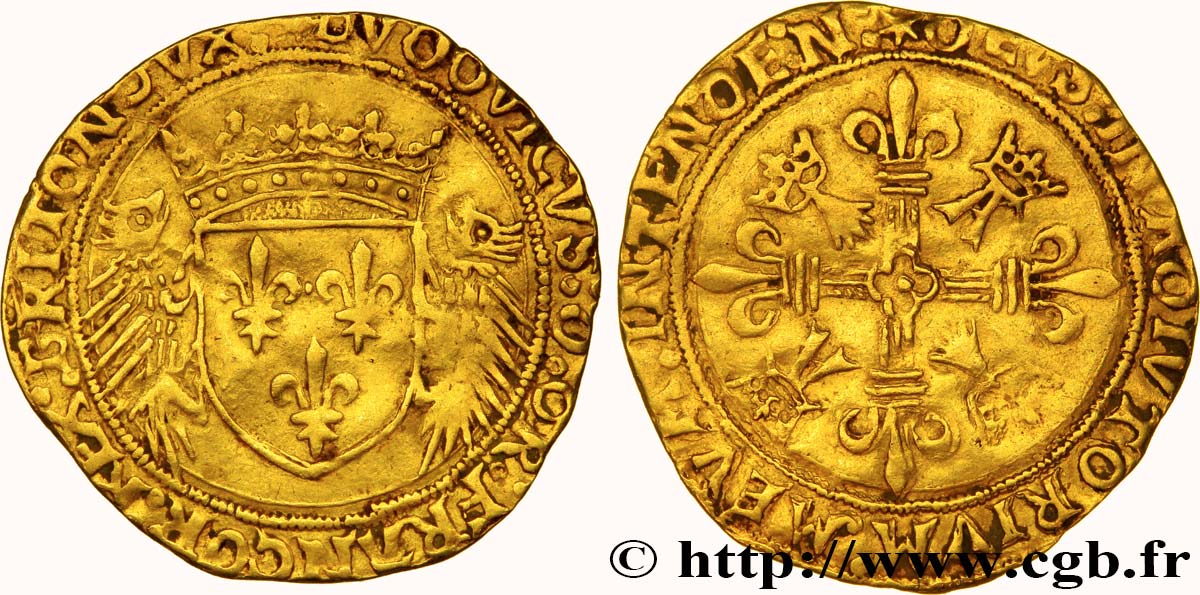 LOUIS XII  Écu d or aux porcs-épics de Bretagne, 1er type 19/11/1507 Nantes SS