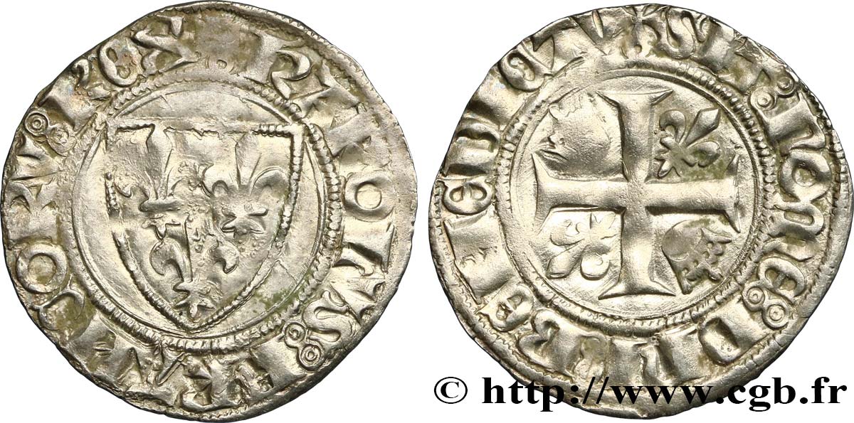 CHARLES VI LE FOU OU LE BIEN AIMÉ Blanc dit  guénar  n.d. Paris TTB