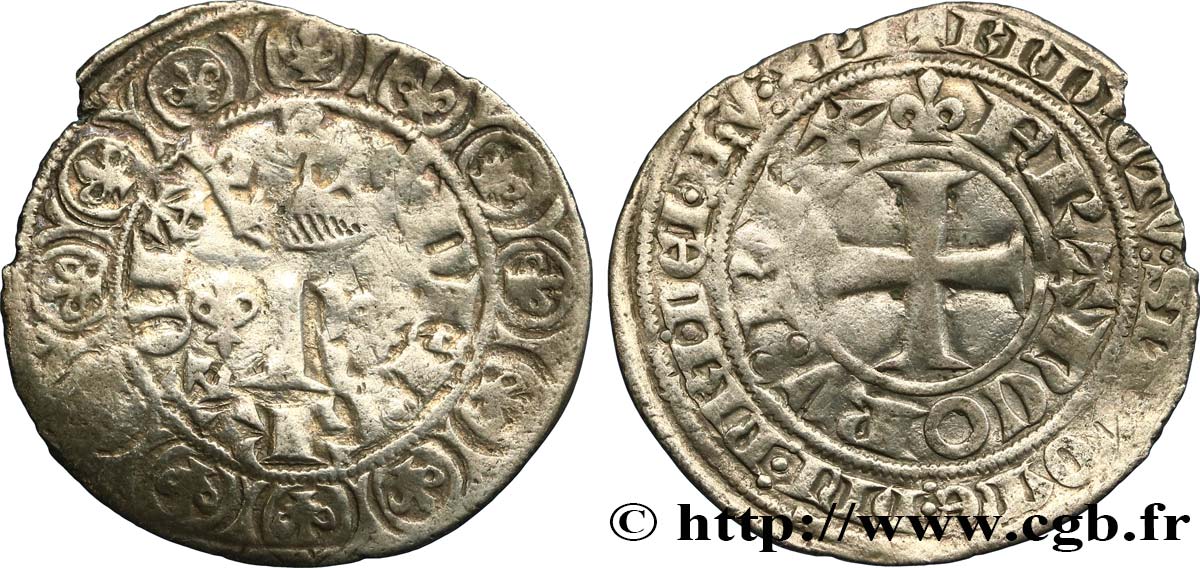CHARLES V LE SAGE Blanc au K 20/04/1365   TB