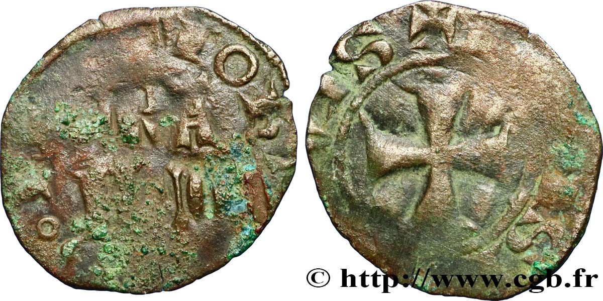 JEAN II LE BON Denier parisis, 1er type n.d. s.l. B+