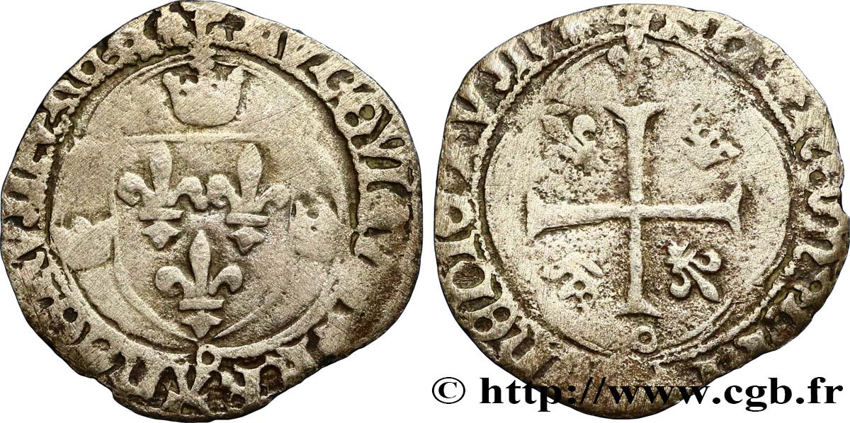 LOUIS XII LE PÈRE DU PEUPLE Douzain ou grand blanc à la couronne n.d. Dijon TB