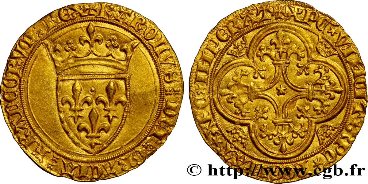 CHARLES VI LE FOU OU LE BIEN AIMÉ Écu d or à la couronne n.d. Paris SUP