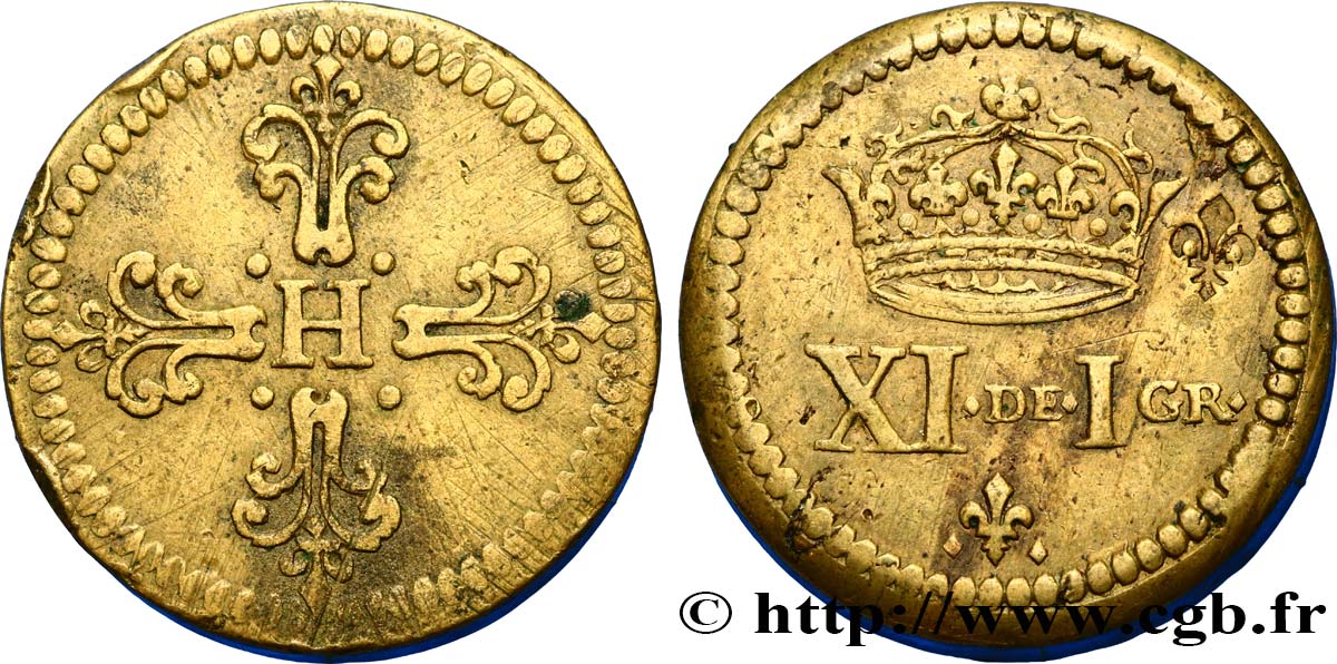 HENRY III Poids monétaire pour le franc de forme circulaire n.d.  XF