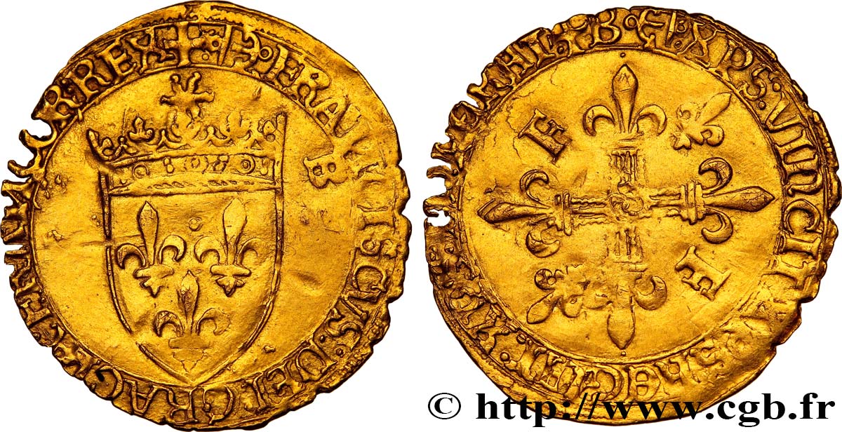 FRANCOIS I Écu d or au soleil, 5e type 21/07/1519 Bayonne q.BB
