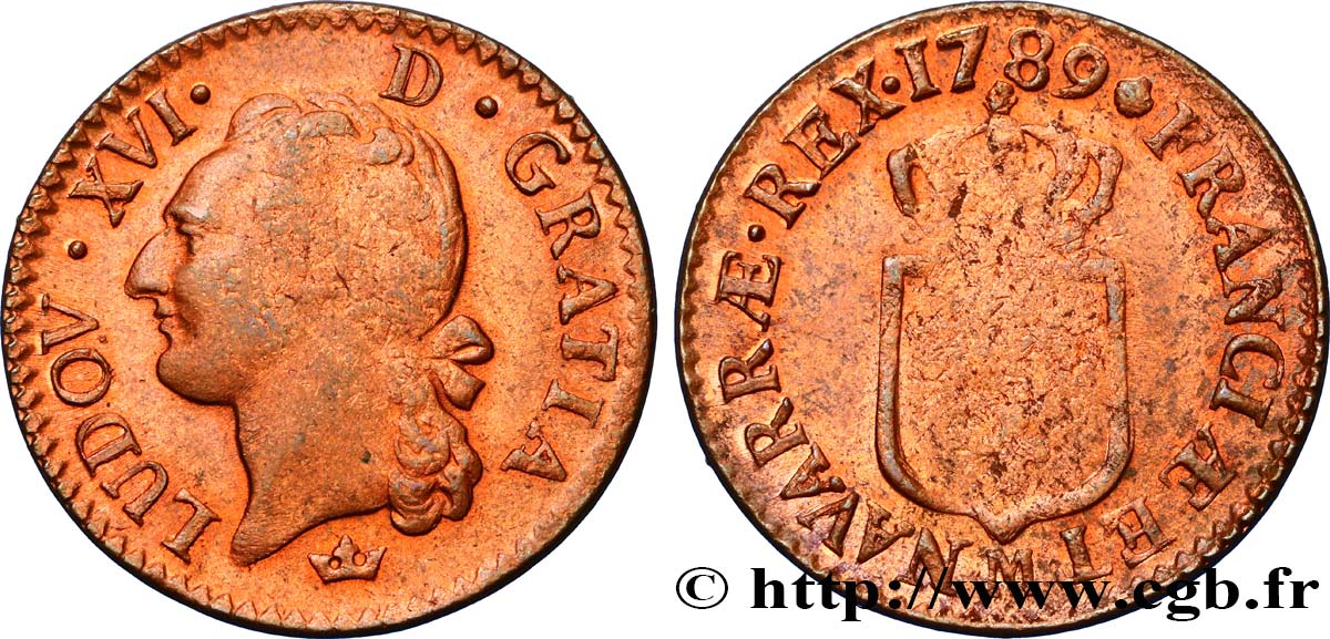 LOUIS XVI Demi-sol dit &nbsp;à l&nbsp;écu&nbsp; 1789 Toulouse TTB+