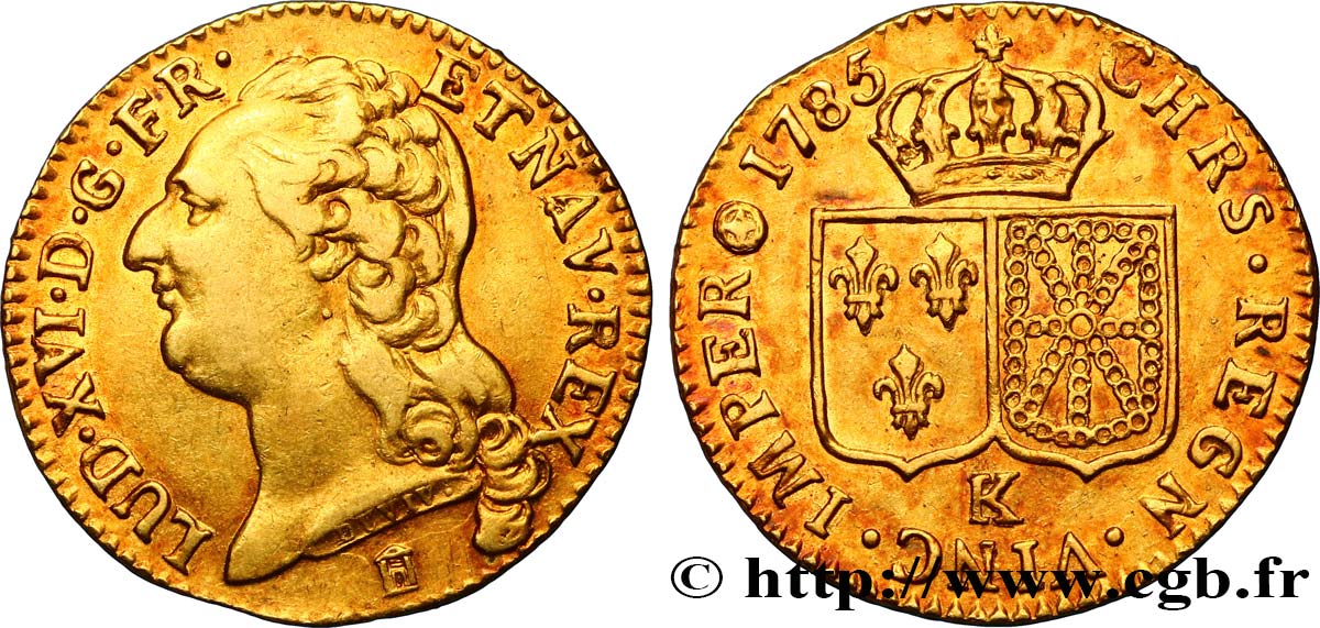 LOUIS XVI Louis d or dit “aux écus accolés” 1785 Bordeaux TTB+/SUP