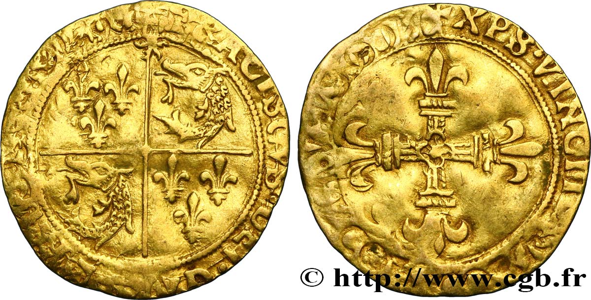 FRANÇOIS IER LE RESTAURATEUR DES LETTRES Écu d or au soleil du Dauphiné, 1er type n.d. Montélimar TB+