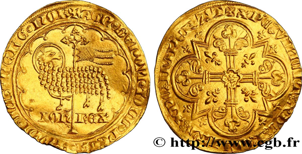 JEAN II LE BON Mouton d or 17/01/1355  TTB+