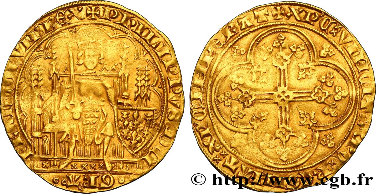 PHILIPPE VI DE VALOIS Écu d&nbsp;or à la chaise n.d.  TTB