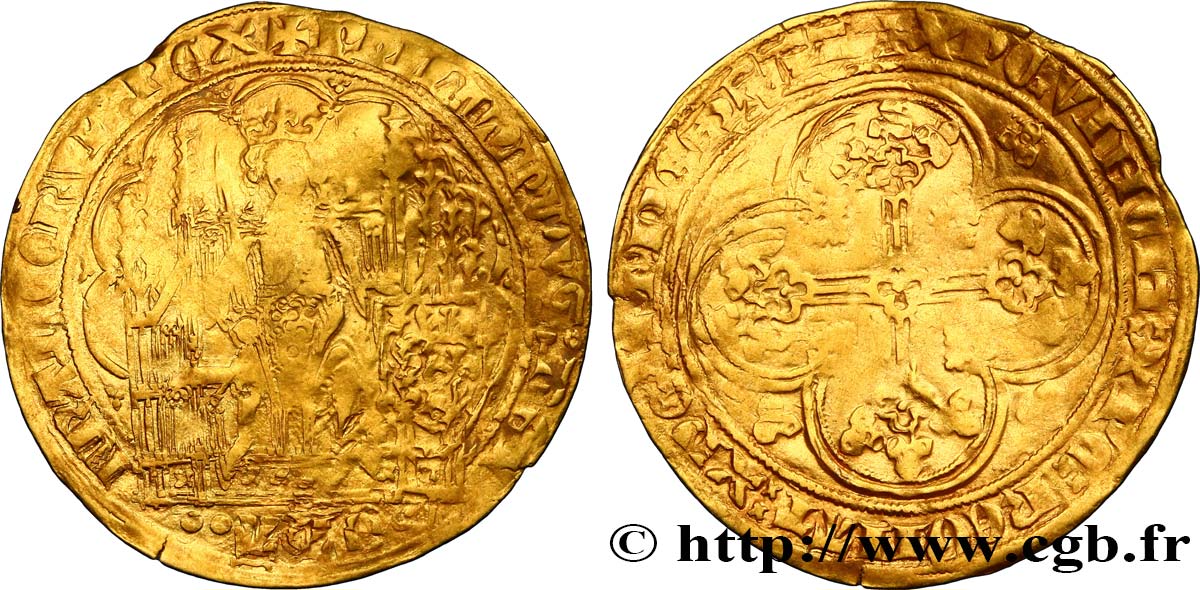 PHILIPPE VI DE VALOIS Écu d&nbsp;or à la chaise n.d.  TB