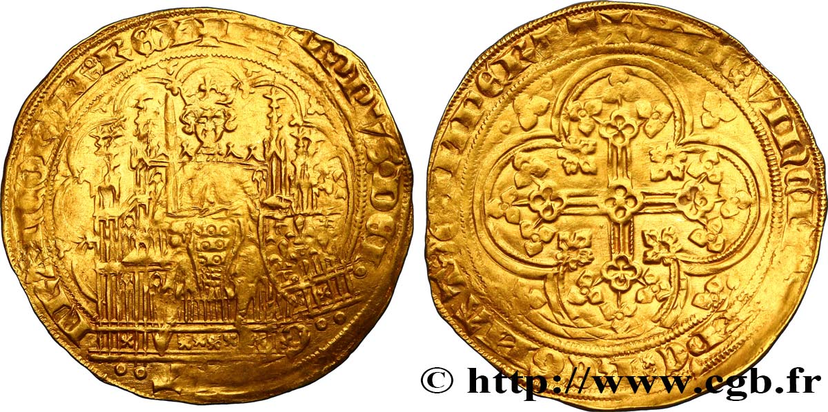 PHILIPPE VI DE VALOIS Écu d&nbsp;or à la chaise n.d.  TTB