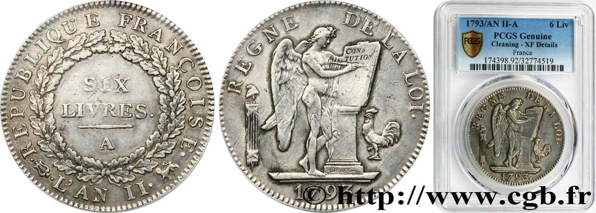 LA CONVENTION Six livres dit  au génie  1793 Paris TTB+