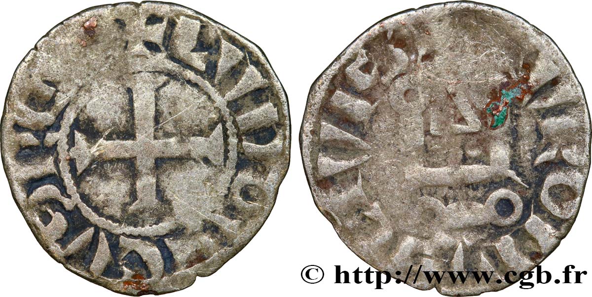 LOUIS IX DIT  SAINT LOUIS  Denier tournois n.d. s.l. TB