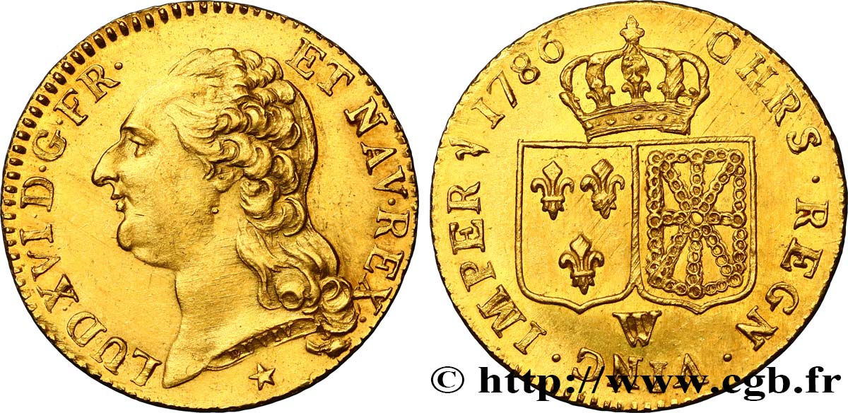 LOUIS XVI Louis d or aux écus accolés 1786 Lille SUP/SPL